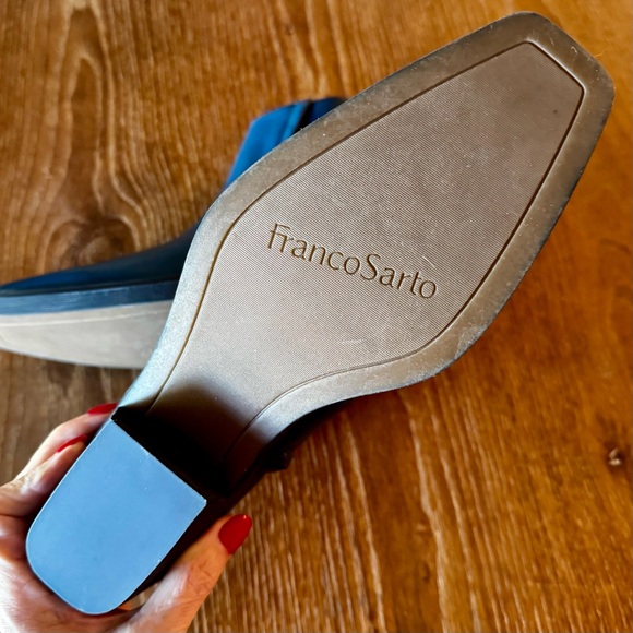 NWOT navy blue Franco Sarto Forta ankle booties 8M - Picture 10 of 13